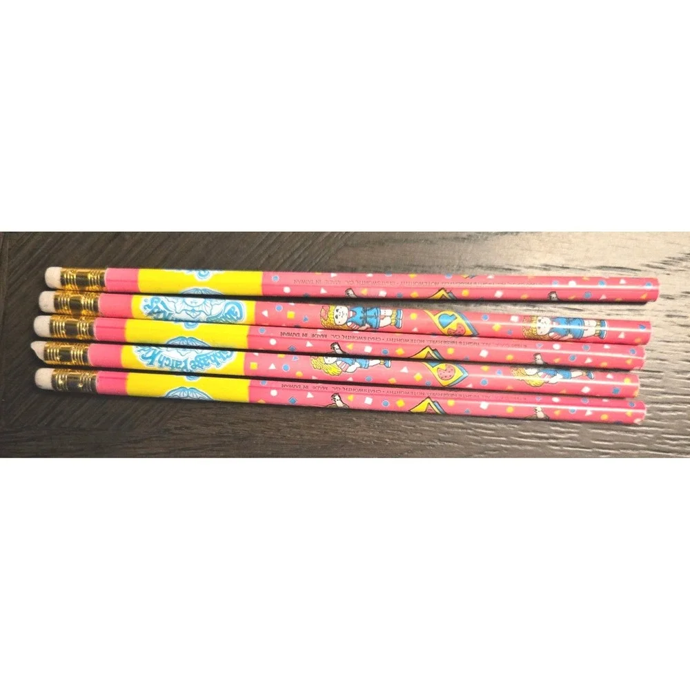 Vintage 1990 Cabbage Patch Kids Pencil Set (5)‎